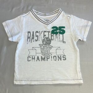 Place Green and White Basketball Tee Short Sleeve